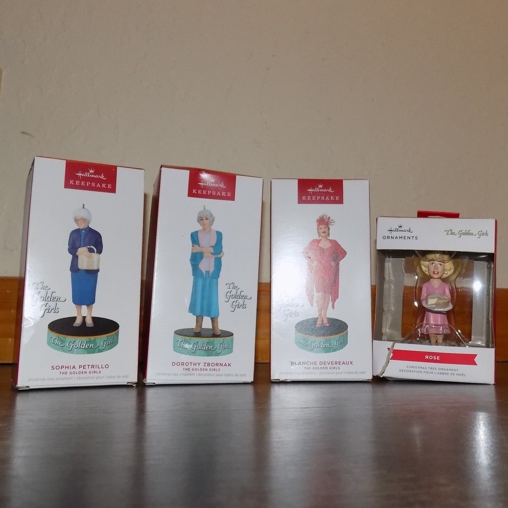 Hallmark Golden Girls Ornament Set 4pc Multi Good Magic Sound 2023 Keepsake